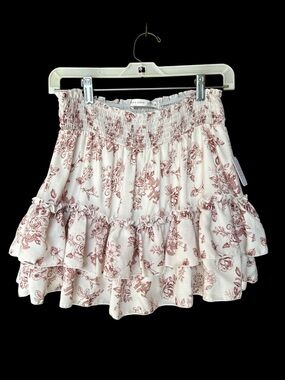 Altar'd State Cream Mini Skort with Dusty Rose Floral Print (NWT)